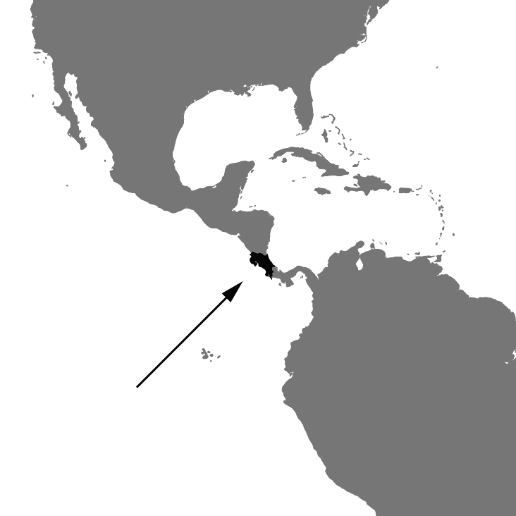 mapa Kostaryka